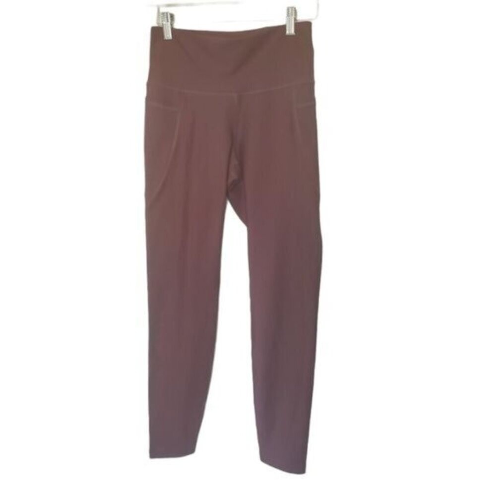 Old Navy Women Athleisure Gorpcore Leggings XS Brown Elevate Go-Dry Pocket